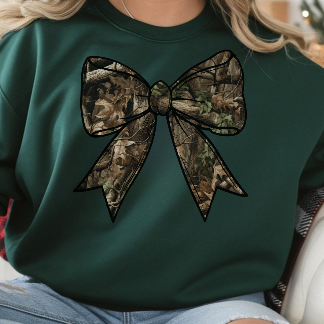 Camo Bow Crewneck