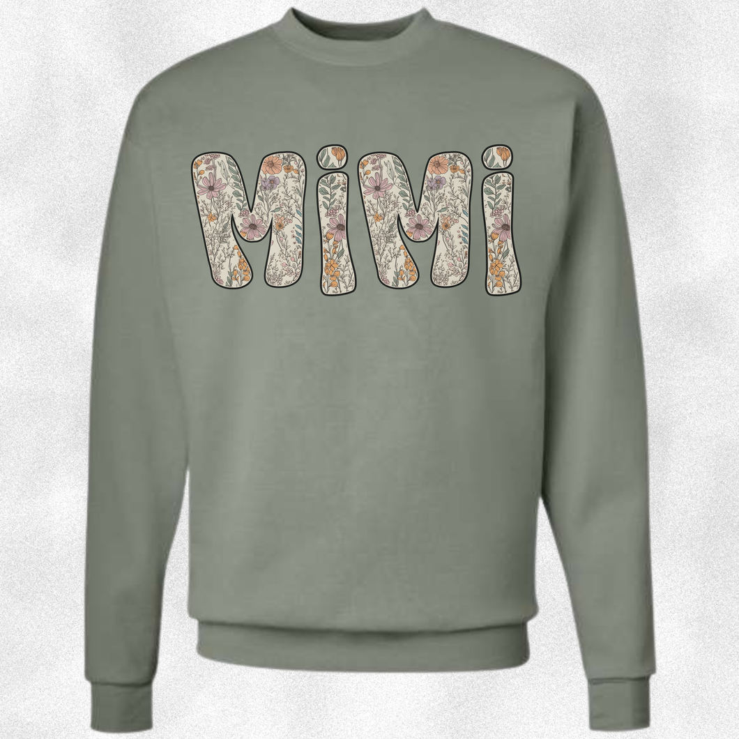 Personalized Floral Crewneck