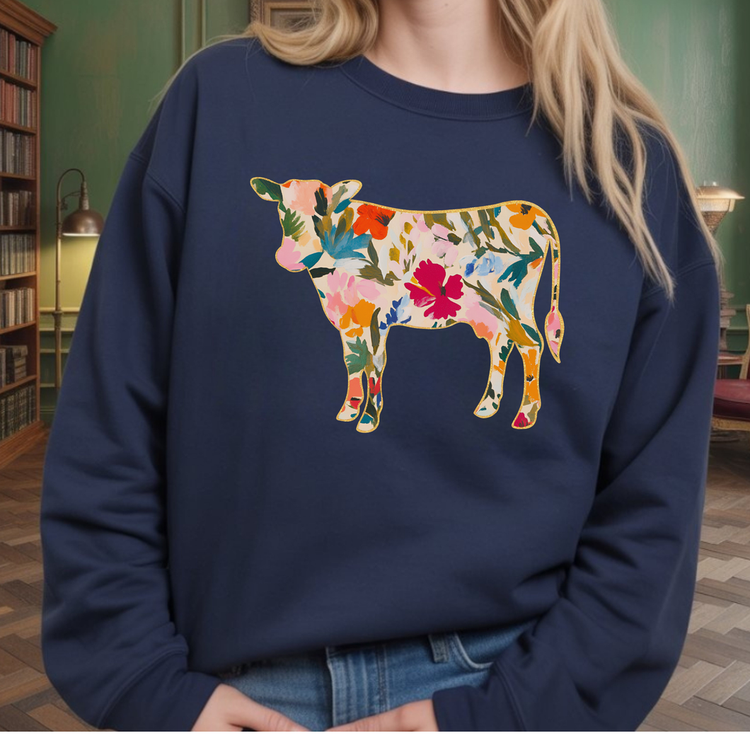 Farm Animal Floral Crewneck