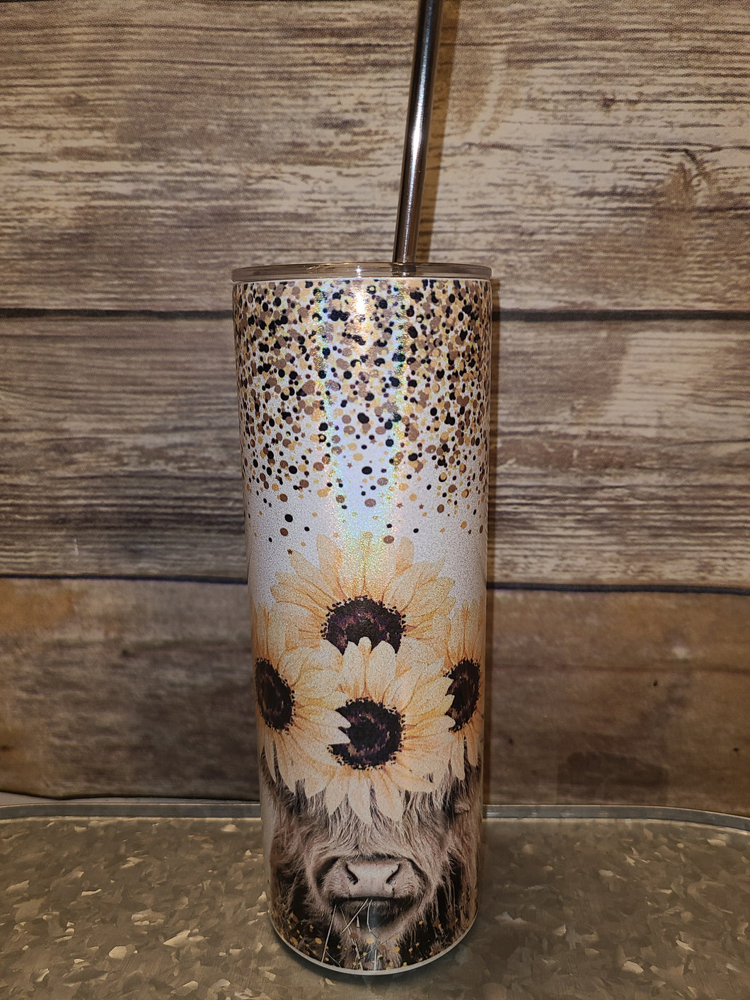 Reateforin Funny Cow with Sunflower 20 Oz Stainless Steel  Tumbler Cup With Lid Cow Rustic Travel Mug,Cow Tumbler for Woman,Thermos  Cups for Hot And Cold Drinks Cow Print Stanley Cup